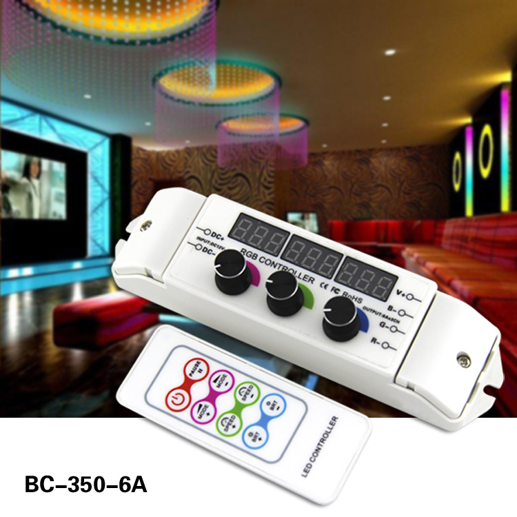 3ch dc 12-24v Rotary knob rf remote RGB controller