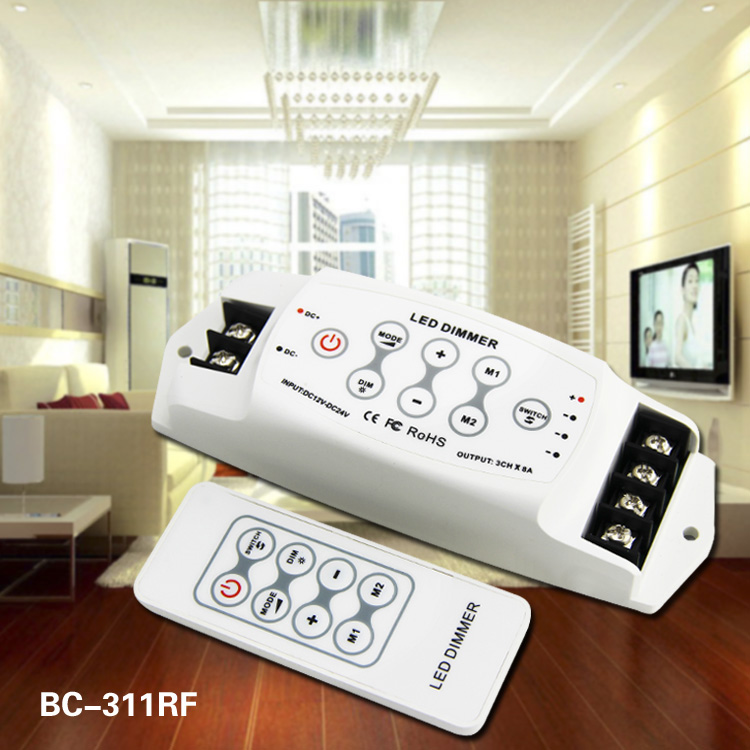 RF remote control pwm LED dimmer 3ch