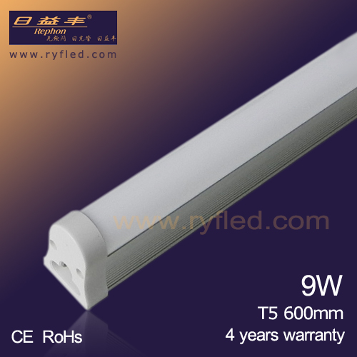 Long Lifetime 2ft 600mm 9W LED T5 Tube Light with 5 years warranty
