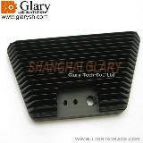GLR-MHS-075017 Machined Black Matte Anodized LED Commercial Light Heatsinks
