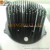 GLR-PF-200100 200mm Customized Round Pin Fin LED Heatsinks, Forging AL1070 Cooling
