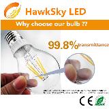 2014 hot sale led bulb E27 6W 8W high lumen led filament bulb