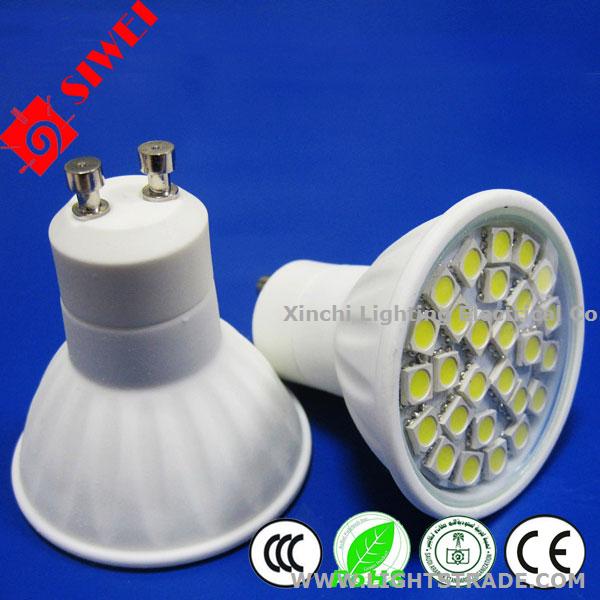60smd GU10 3.5W Led spot light lamp ceramic SMD3528 300lm