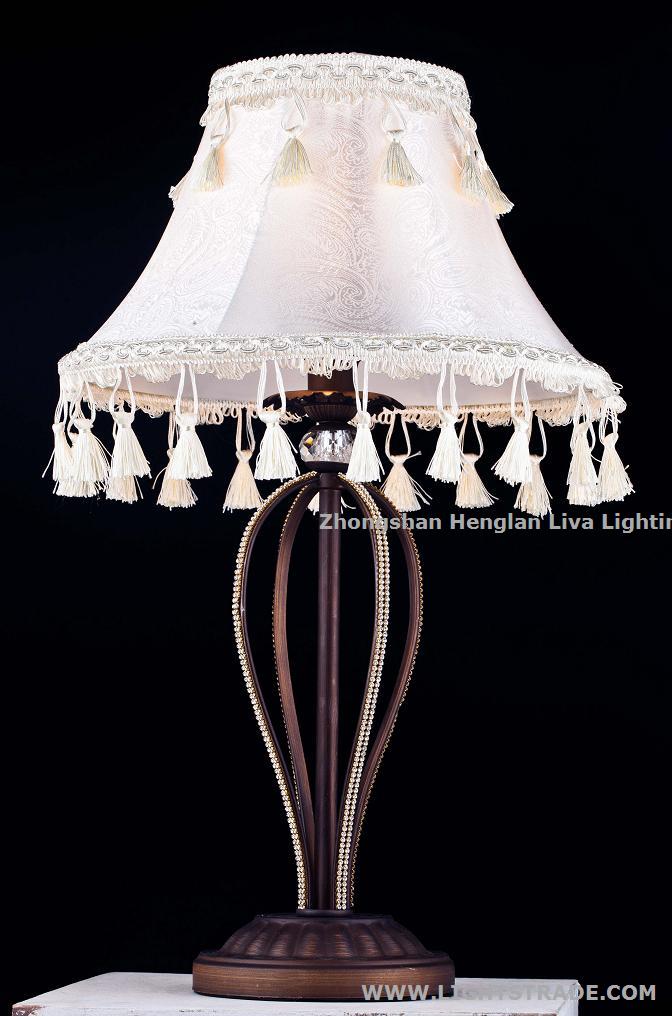 1-Lit Elegant Brown Table Lamp