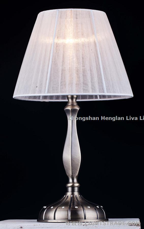 1-Lit Elegant Bronze Table Lamp