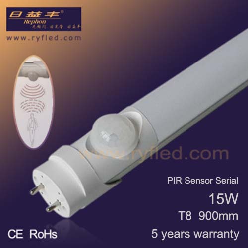 CE&RoHS 3ft T8 led lamp motion sensor 15w