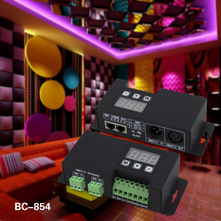 DC12-24V 4 channels rgbw dmx512 decoder