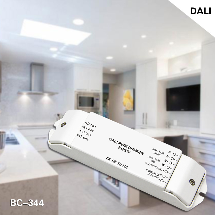 4 channels DC 12V-24V LED Dali dimmer driver RGBW 4ch