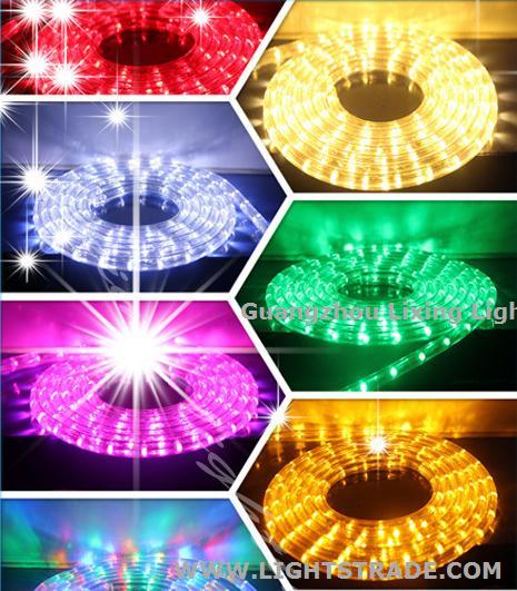 Led Rope Lights for Christmas, Colorful Led Rainbow Rope 2 Wires Lighting