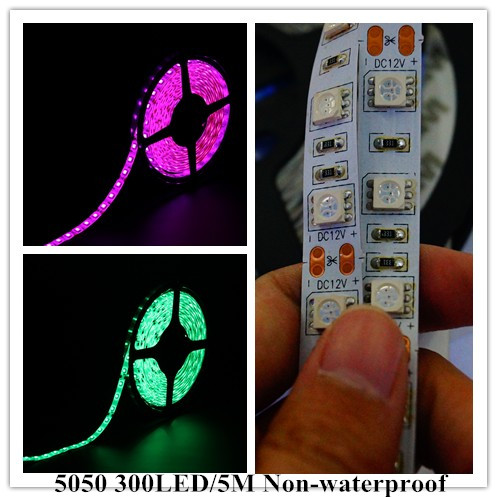Sanxin LED strip 5050-60LEDs/5M Non Waterproof High Bright Flexible Strip