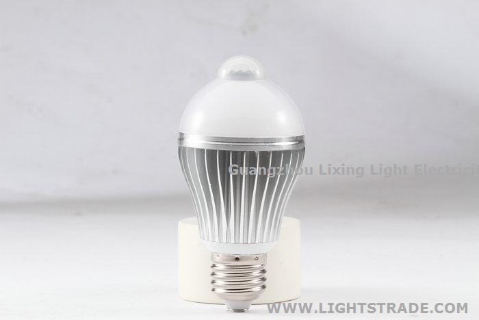 CRI 80 Motion Sensor LED Bulb Light Natural White Dimmable LED Lamp 120 Degree