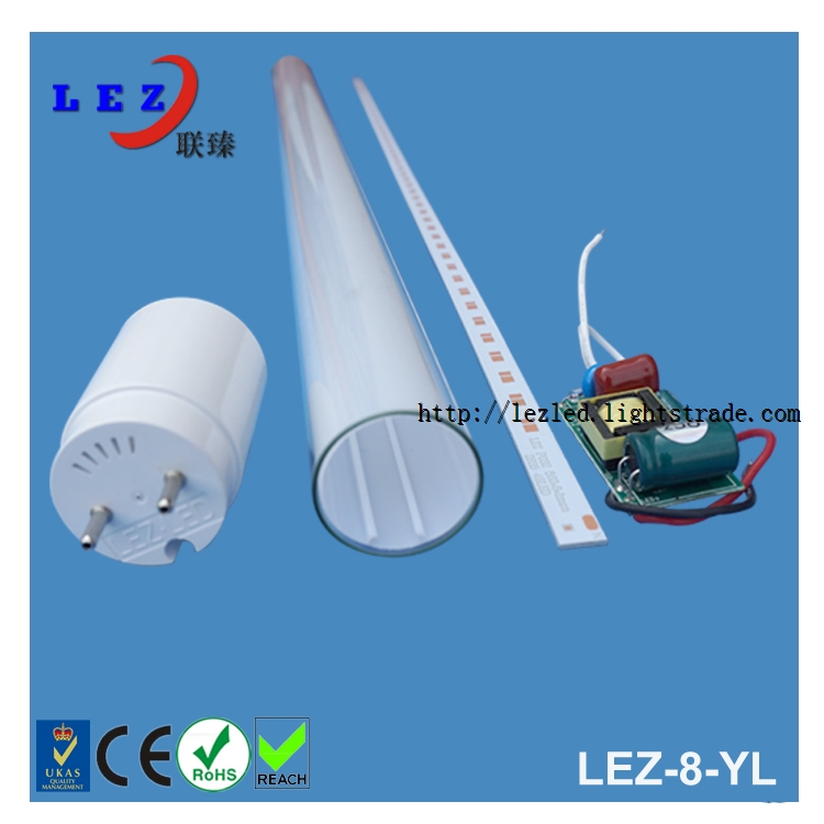 Hot new products for 2015 18w SMD2835 round led glass tube light with UL TUV VDE certification