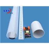 Clear Or Milky Plastic extrusion 1200mm t8 tube light parts for led lighting