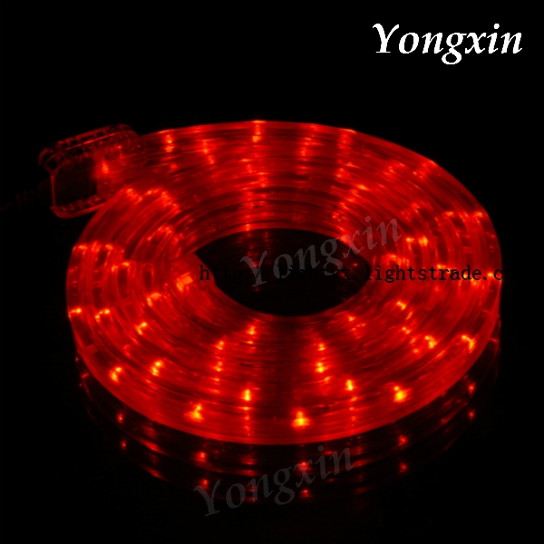 Home Decoration Led Rope Light Flat 3 Wires Red 72LEDs/m 