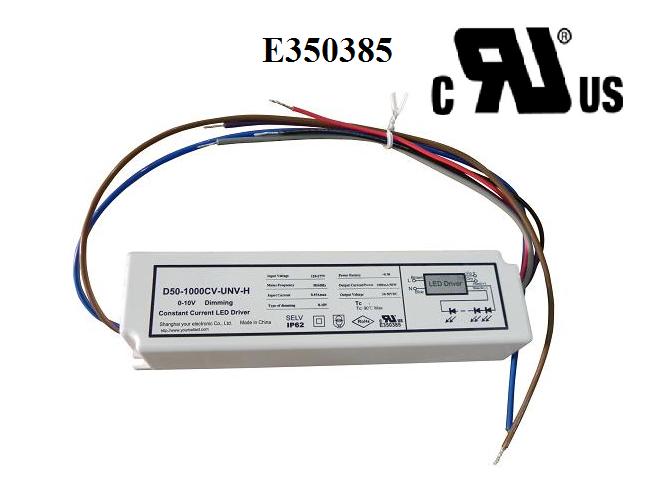 50W 0-10V dimmable LED driver