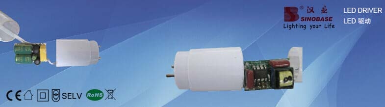 LED Driver - Constant Current end cap for T8 LED tube lamps - 3-20W - Non-Islated end cap type