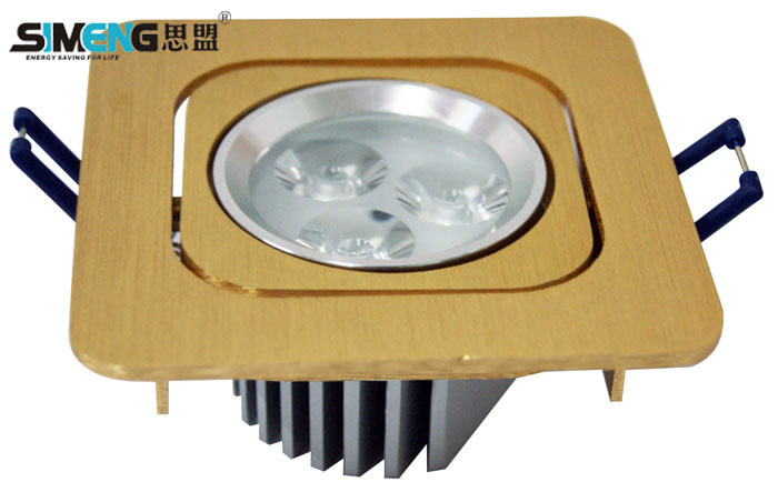 LED 3*1W square 1 head ceiling lamp brand marketing