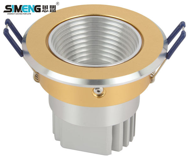 LED 3*1W high quality anti dazzle ceiling lamp shell fittings Simeng finished