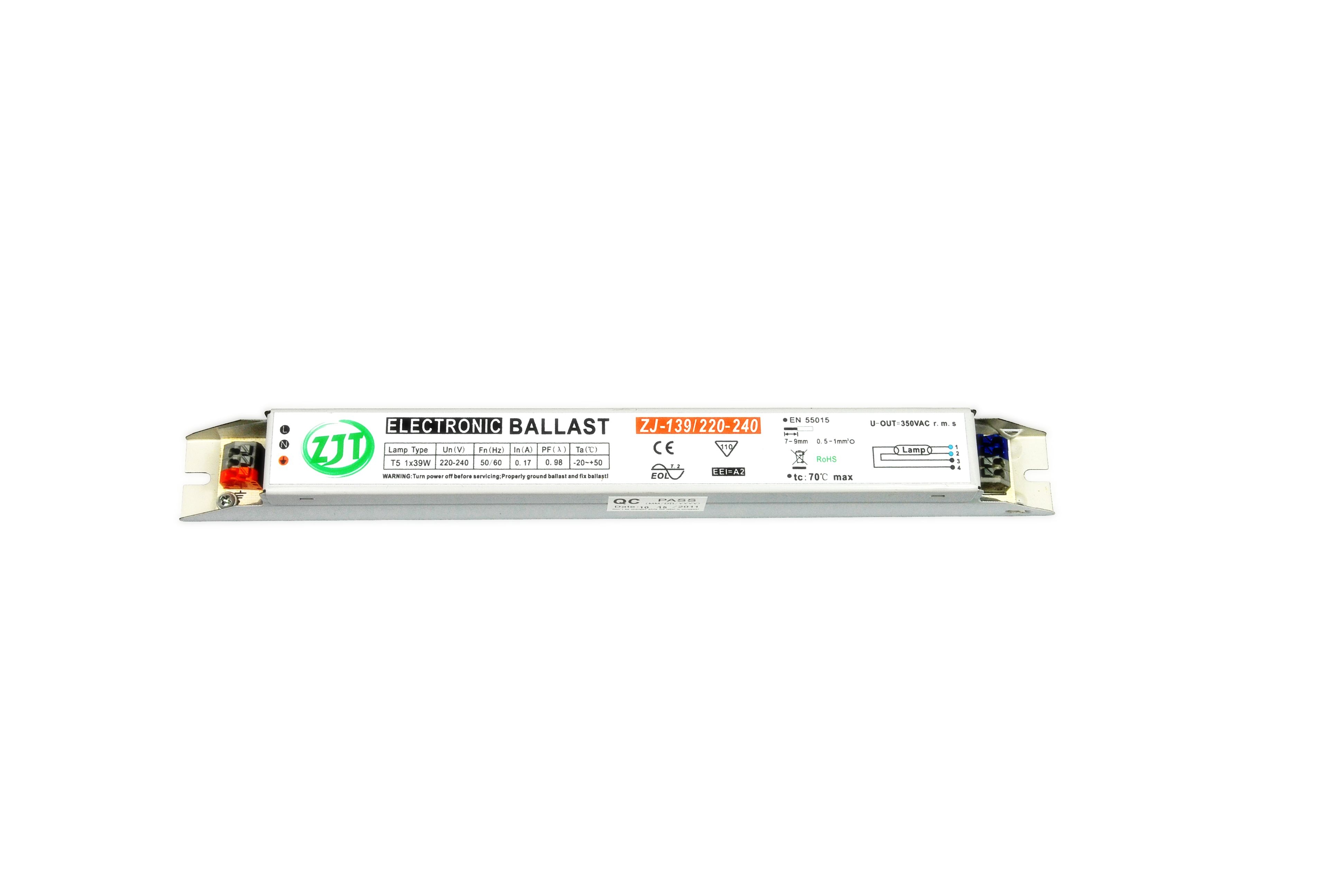 T5 1x39w Electronic Ballast With TUV/CE/CB/SAA/ROHS/EMC Certificate