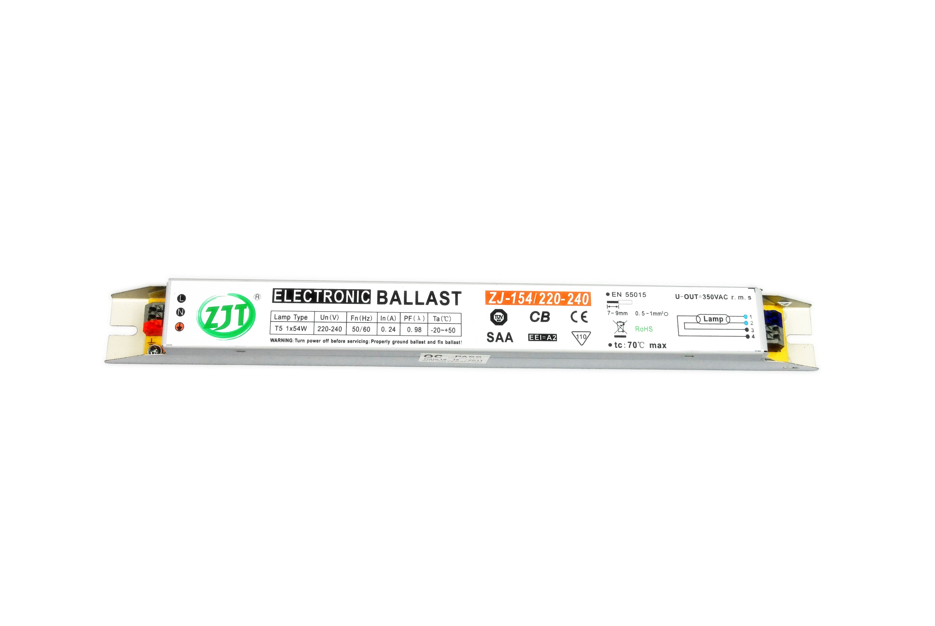 T5 1x54w Electronic Ballast With TUV/CE/CB/SAA/ROHS/EMC Certificate