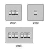 Metal Flat Profile Screwless-10 AMP 10AX Plate Switches