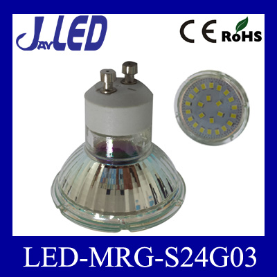 LED spotlight GU10 5W glass body MRG 2015 new