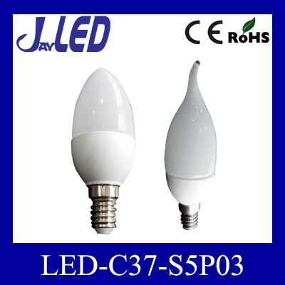 LED Candle bulb 3W 4W 5W 6W C37 E14 Ra80