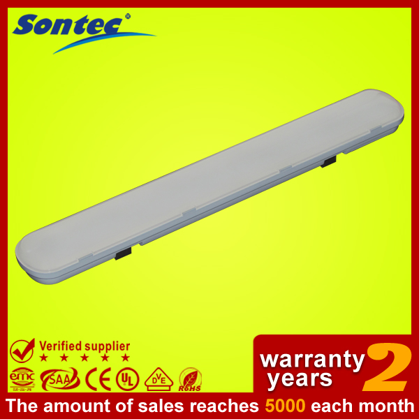 LED linear light water-proof lighting fixture PC material IP65 20W 40W 