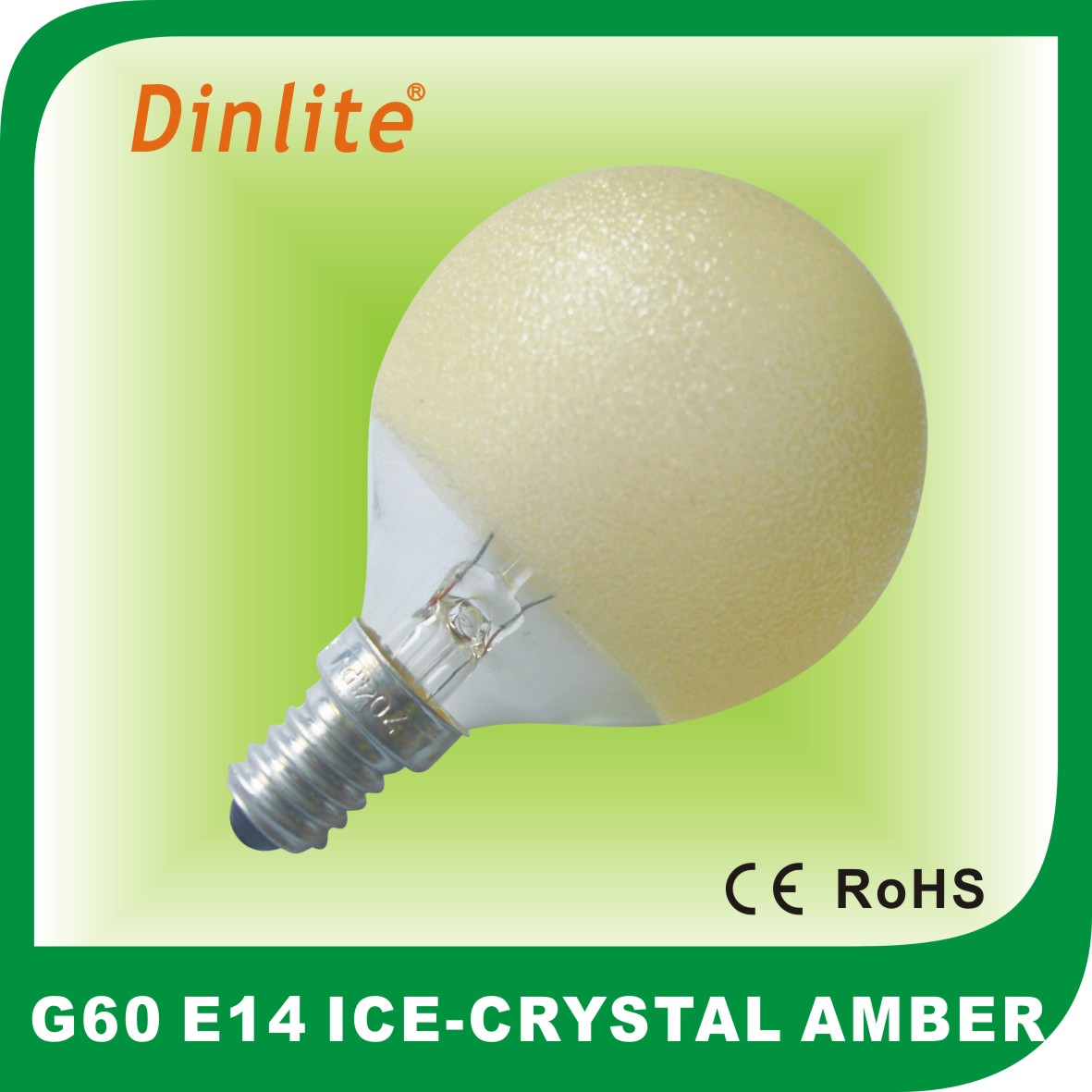G60 E14 Ice-crystal Amber Decorative Globe Light Bulb Suppliers