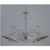 classic style iron and ceramic material chandelier lamp
