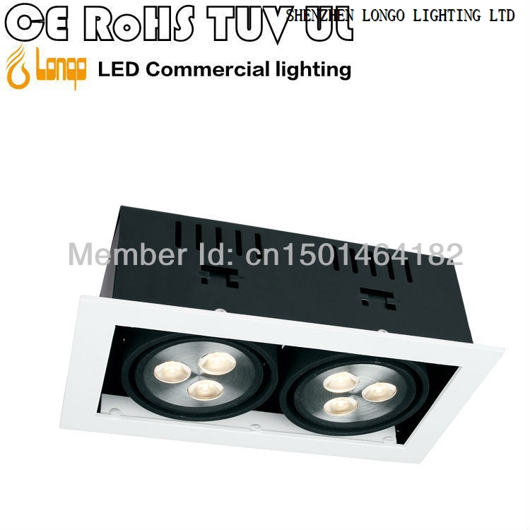 High power MR16 Double-head venture lamp Small beam angle for restaurant led grille lighting 12W LON