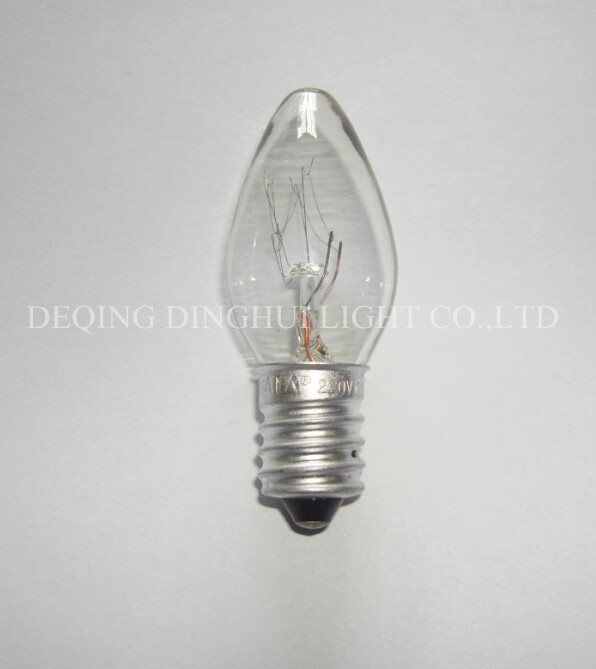 C7 Clear Candle Bulb Decorative Lamp Holiday Lightings