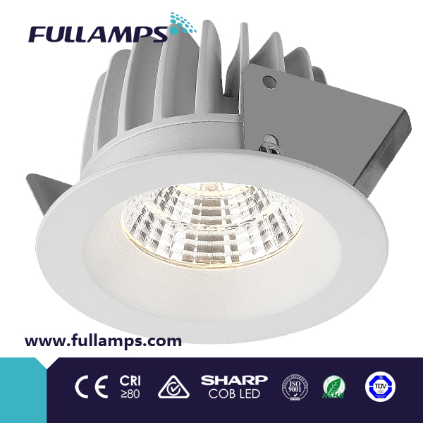10W COB led down light dimmable cut hole 70mm beam angle 30 degree