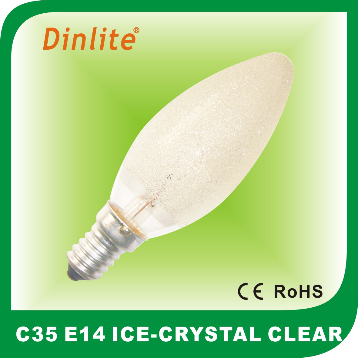 C35 Ice-Crystal Clear Candle Bulbs Decorative Lamps E14
