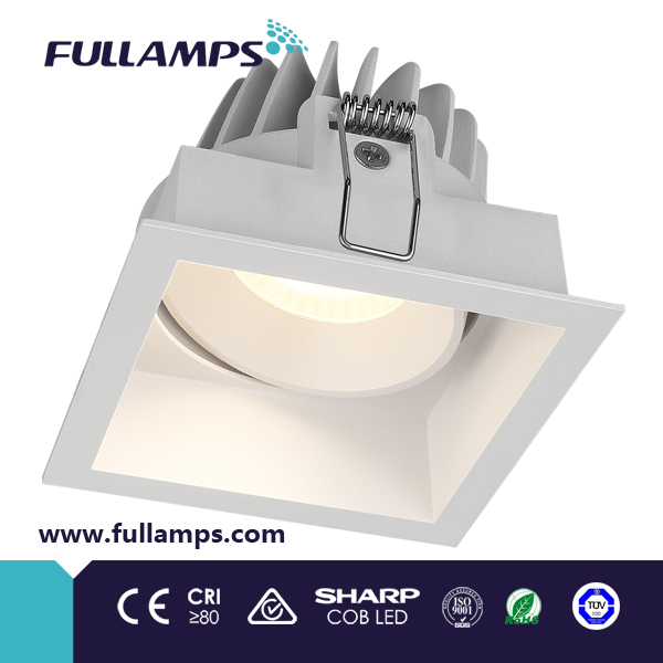 10W square shape LED down light,SHARP COB LED CE RoHS china led supplier high-end projects