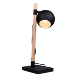 American Pastoral Style Metal and Wood Table Lamp