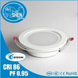 Glass led panel light 12W round with CRI85