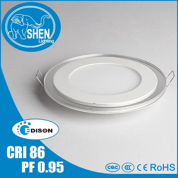 Double color led panel light 6W round with CRI85
