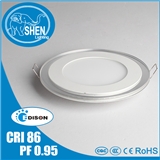 Double color led panel light 6W round with CRI85