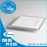 Double color led panel light 6W square with CRI85