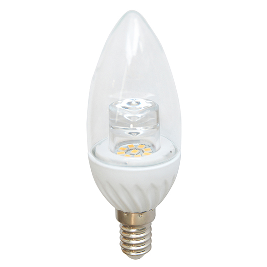 Led Lamps Bulbs transparent Candle C35 270° 