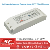 36W 12V/24V constant voltage triac dimmable led driver