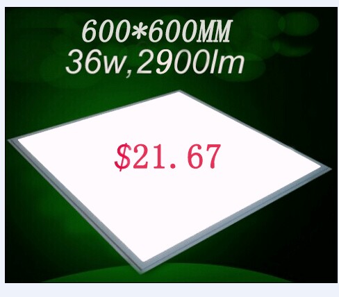 $21.67 isolated driver high lumen 80lm/w ultra thin 36w led panel 600x600