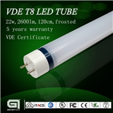 6mm Diameter 1200mm 110lm/w VDEled tube T8 5 years warranty