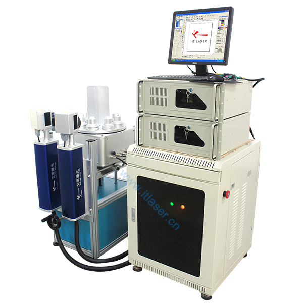 Two Heads Rotating 3D Laser Marking Machine