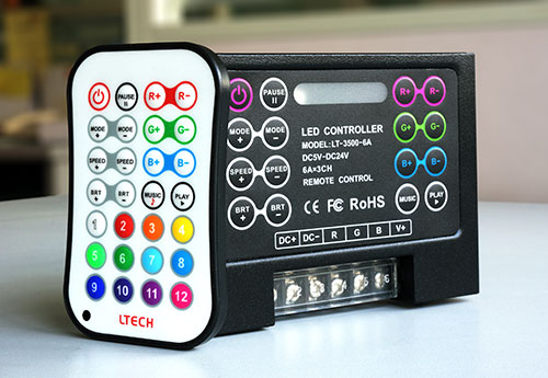 LT-3500-6A RGB PWM Music Controller with IR remote