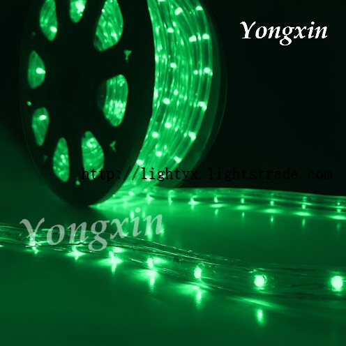 Green Emitting Color Led Flex Rope Lights with DIP F3 Leds