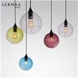 Pendant lamp/Ball-shape glass droplight/Contemporary/colorful/ Original/ Creative Celling Lamp