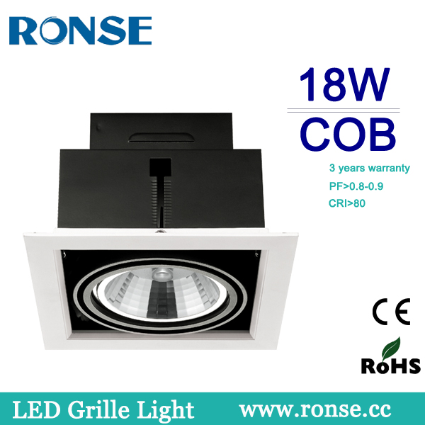 Long lifespan LED COB Grille Spot Light 18W/2*18W/3*18W(RS-2108D-1/RS-2108D-2/RS-2108D-3)