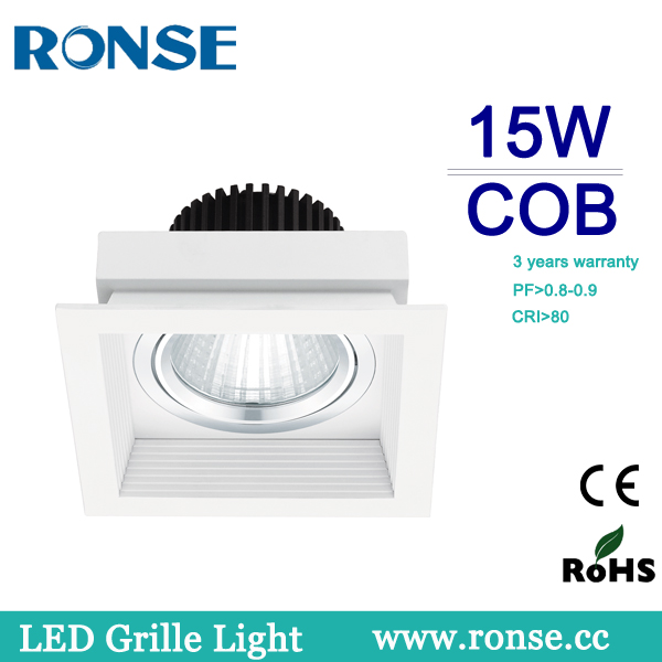 White Housing Led Cob Grille Lighting 15W/2*15W/3*15W(RS-2113-1(C)/RS-2113-2(C)/RS-2113-3(C))